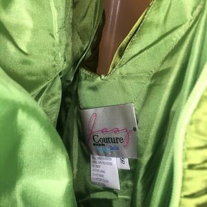 Jazz couture olive beaded prom dress